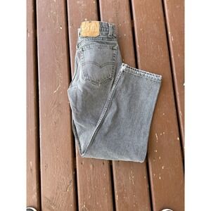 Vintage Levis 506 Jeans Mens 27x26.5 Faded Black Grey Thrashed Made in USA 80s